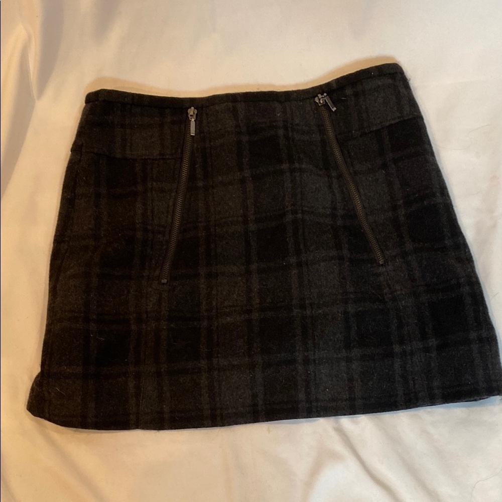 Kenar Black Plaid Mini Skirt